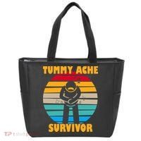 Tummy Ache Survivor Funny Retro Tote Bag thumb 0