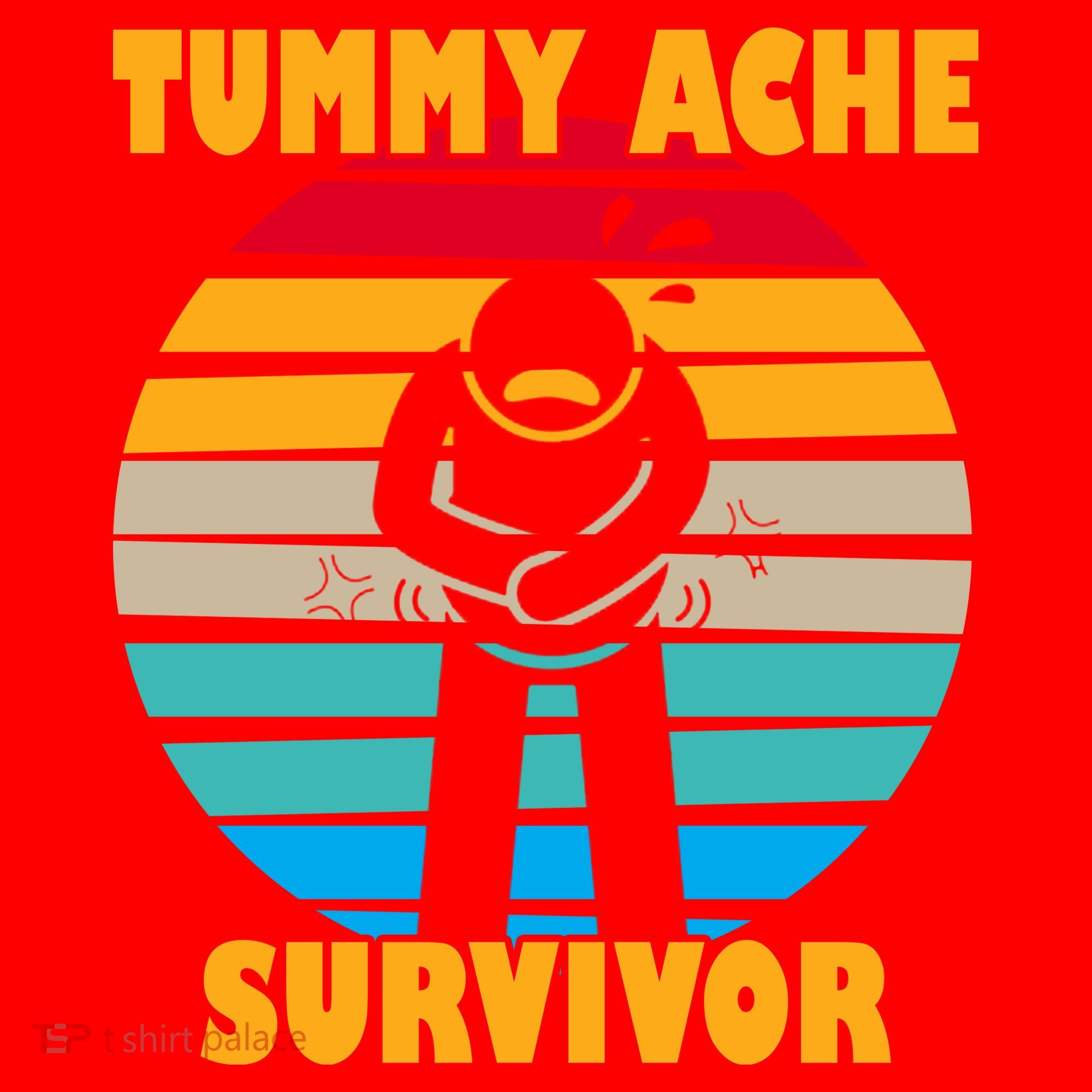 Tummy Ache Survivor Funny Retro Santa Hat