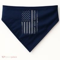 Tummy Ache Survivor IBS Stomach Ache US Flag USA-Made Doggie Bandana thumb 0