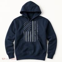 Tummy Ache Survivor IBS Stomach Ache US Flag Hoodie thumb 0