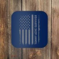 Tummy Ache Survivor IBS Stomach Ache US Flag Coaster thumb 0