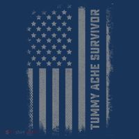 Tummy Ache Survivor IBS Stomach Ache US Flag Coaster thumb 2
