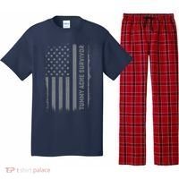 Tummy Ache Survivor IBS Stomach Ache US Flag Pajama Set thumb 0