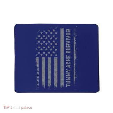 Tummy Ache Survivor IBS Stomach Ache US Flag Mousepad