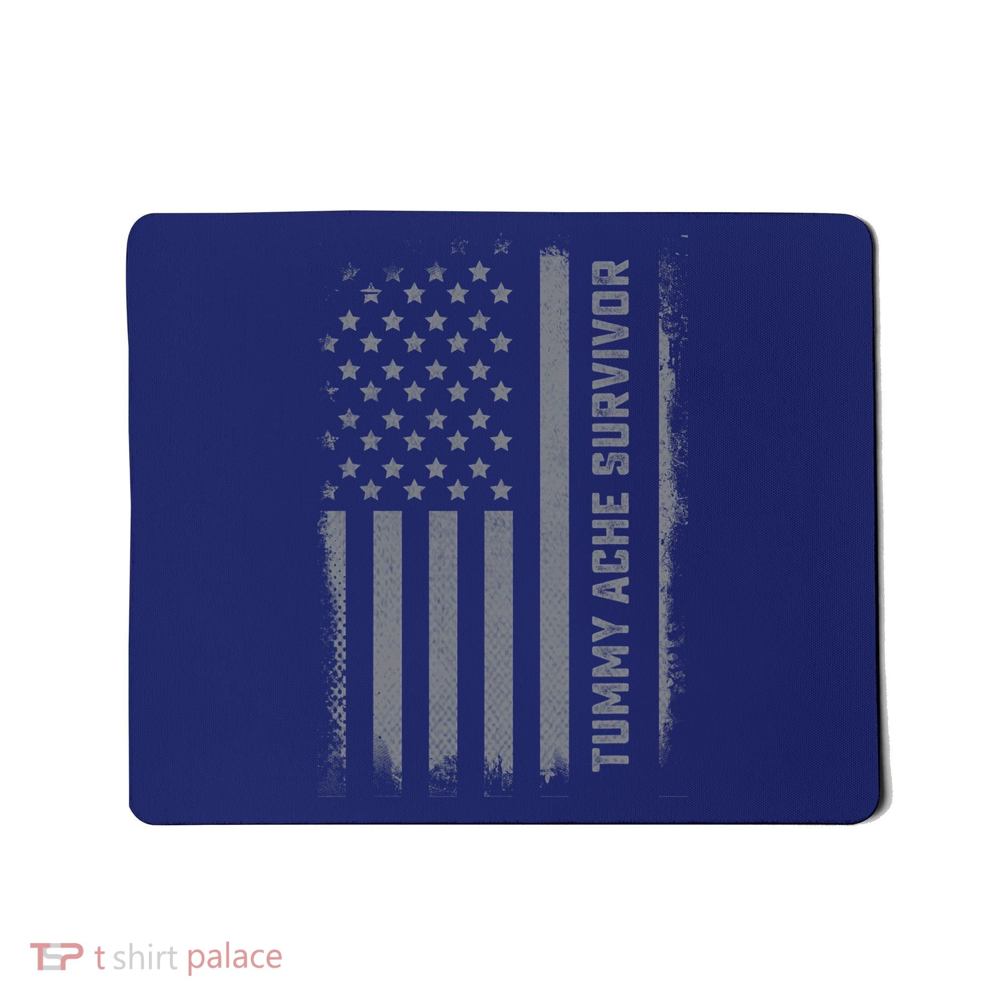 Tummy Ache Survivor IBS Stomach Ache US Flag Mousepad