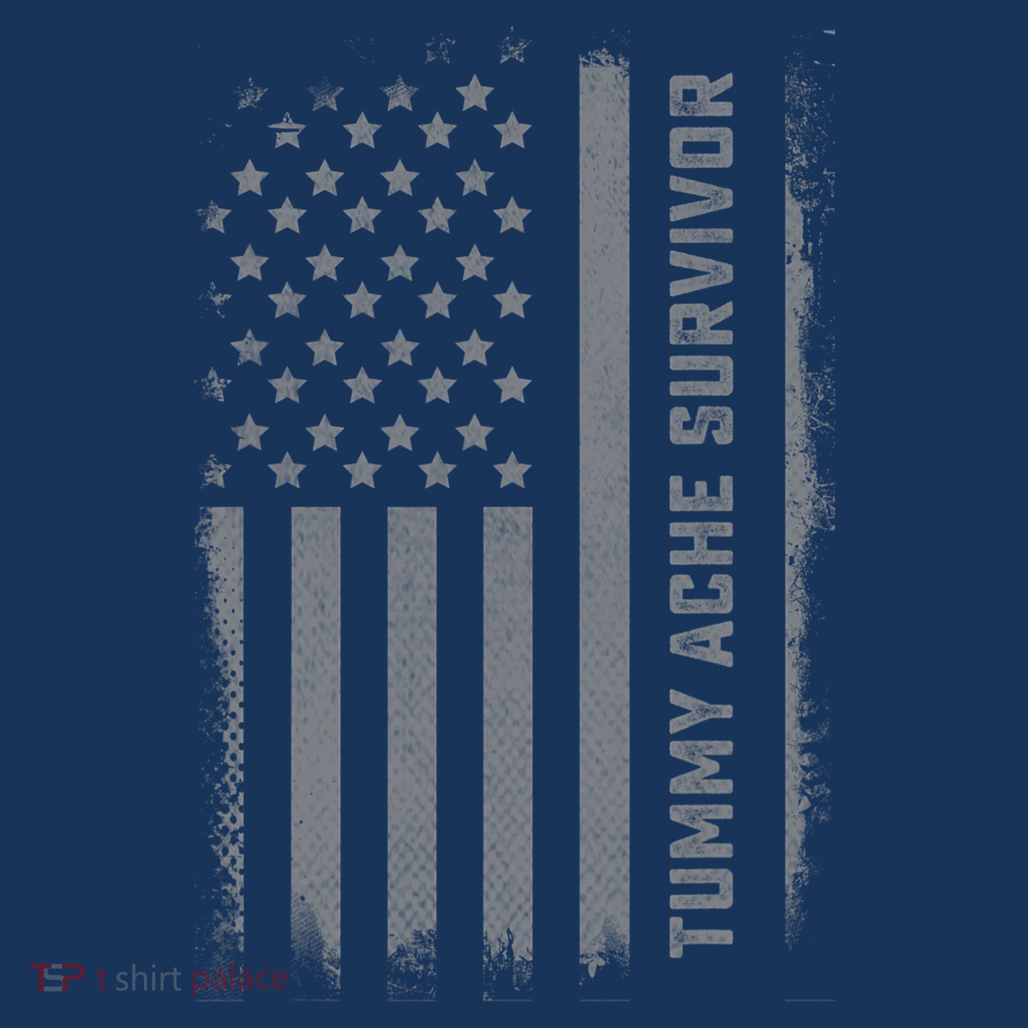 Tummy Ache Survivor IBS Stomach Ache US Flag Mousepad