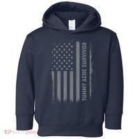 Tummy Ache Survivor IBS Stomach Ache US Flag Toddler Hoodie thumb 0