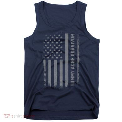 Tummy Ache Survivor IBS Stomach Ache US Flag Tank Top
