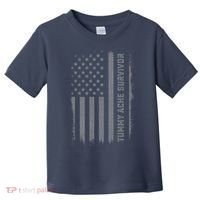Tummy Ache Survivor IBS Stomach Ache US Flag Toddler T-Shirt thumb 0