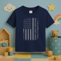 Tummy Ache Survivor IBS Stomach Ache US Flag Toddler T-Shirt thumb 3