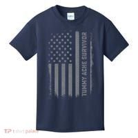Tummy Ache Survivor IBS Stomach Ache US Flag Kids T-Shirt thumb 0