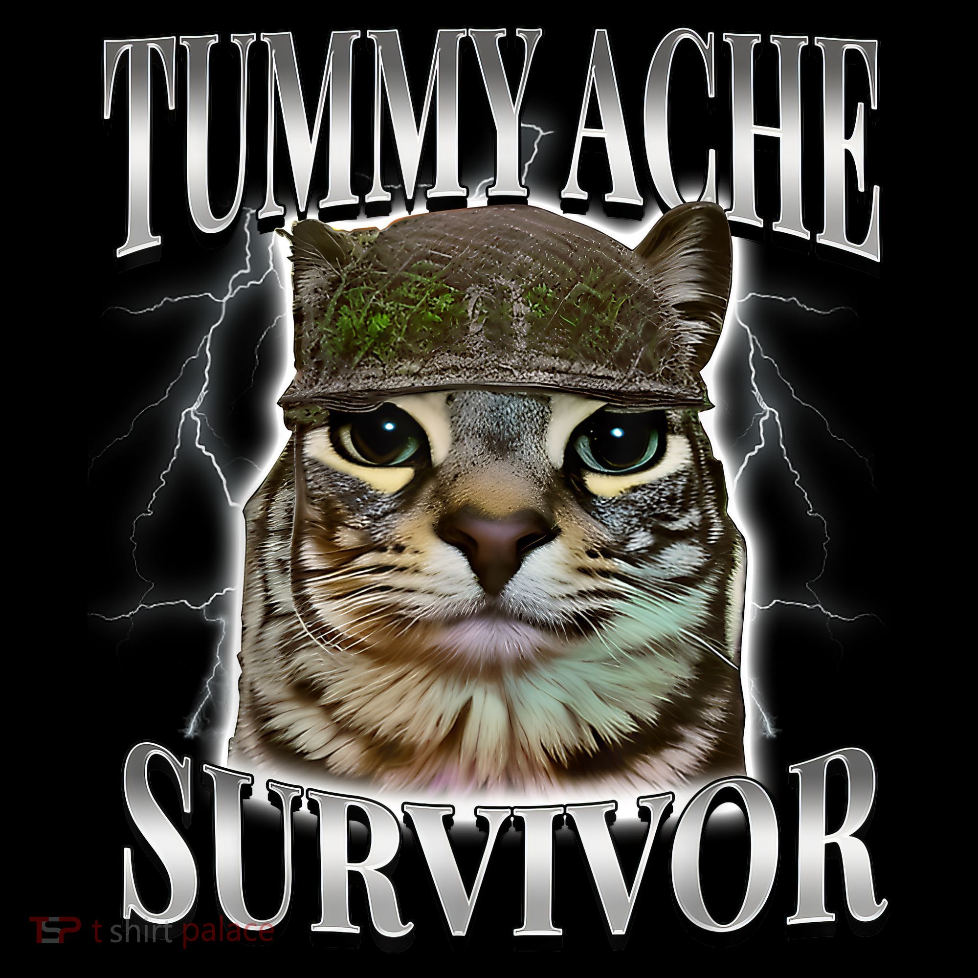 Tummy Ache Survivor Cat Meme Funny Saying Cats Animals  Coffee Mug
