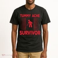 Tummy Ache Survivor Hilarious Tummy AcheTummy Ache Tall T-Shirt thumb 2