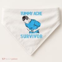 Tummy Ache Survivor Shirt Stomachache IBS Funny Women USA-Made Doggie Bandana thumb 0