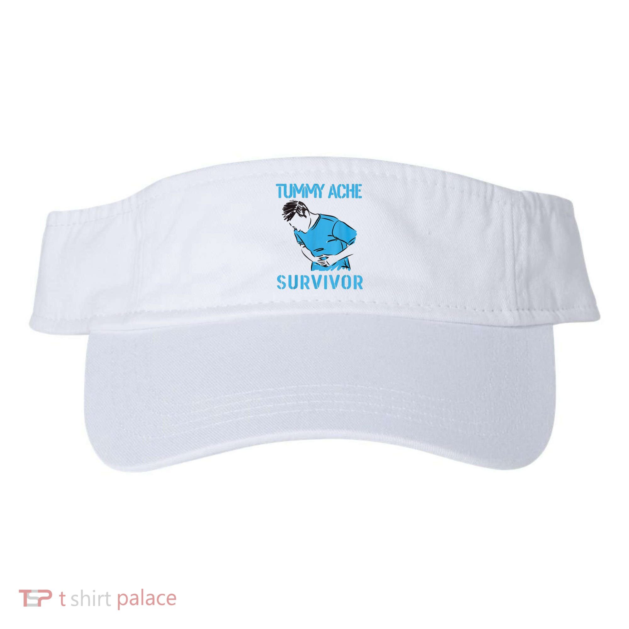 Tummy Ache Survivor Shirt Stomachache IBS Funny Women Visor
