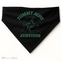 Tummy Ache Survivor Funny Rabbit Meme Bunny Lover USA-Made Doggie Bandana thumb 0