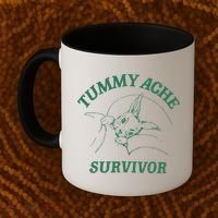Tummy Ache Survivor Funny Rabbit Meme Bunny Lover Coffee Mug thumb 2