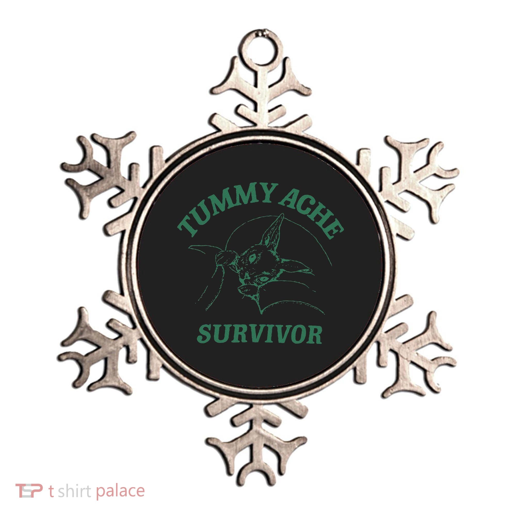 Tummy Ache Survivor Funny Rabbit Meme Bunny Lover Ornament