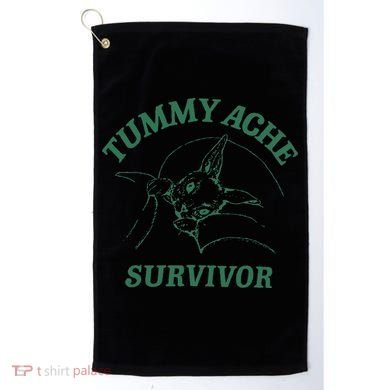 Tummy Ache Survivor Funny Rabbit Meme Bunny Lover Golf Towel