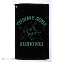 Tummy Ache Survivor Funny Rabbit Meme Bunny Lover Golf Towel thumb 0