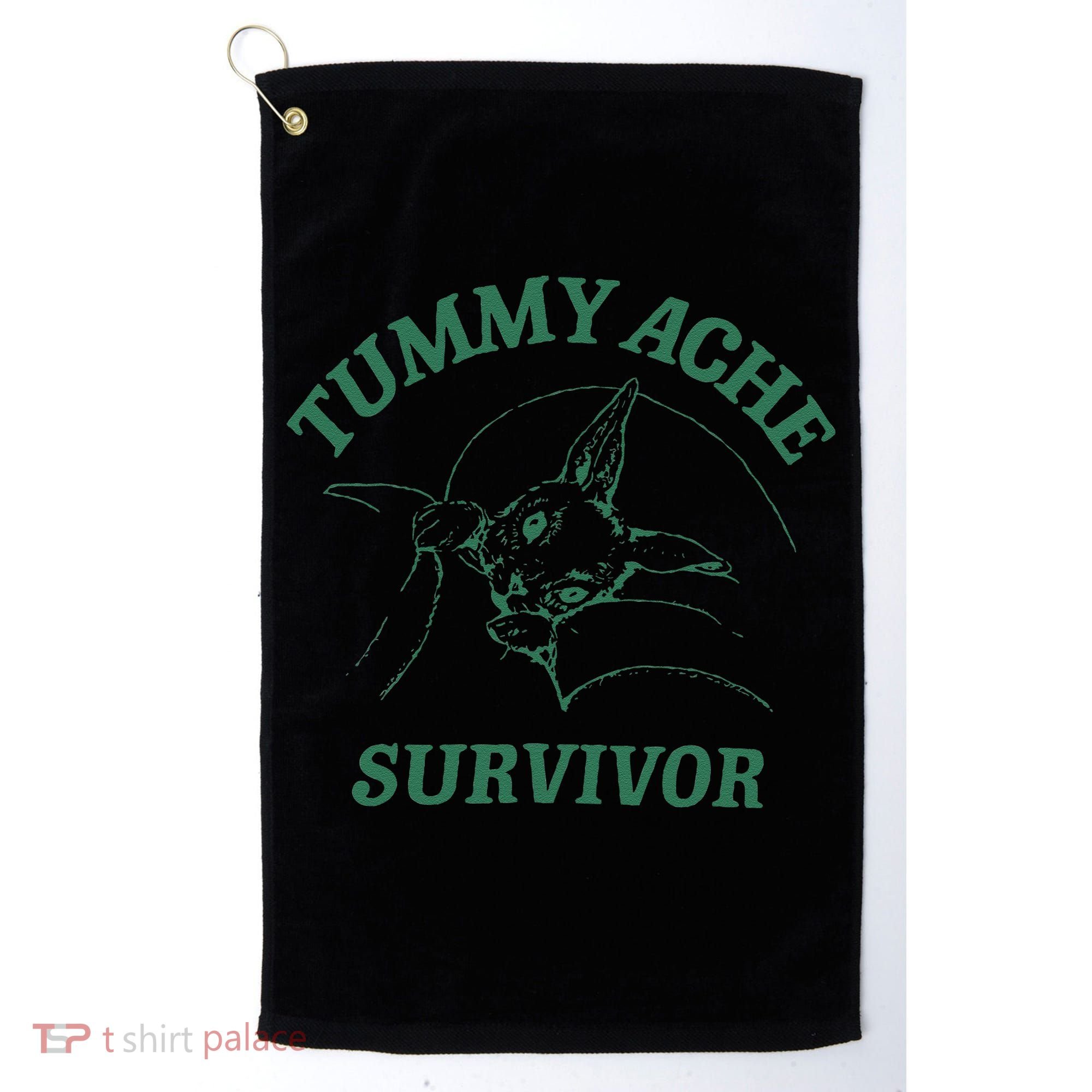 Tummy Ache Survivor Funny Rabbit Meme Bunny Lover Golf Towel