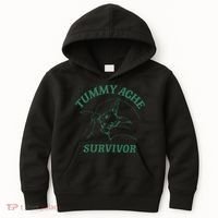 Tummy Ache Survivor Funny Rabbit Meme Bunny Lover Kids Hoodie thumb 0
