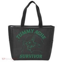 Tummy Ache Survivor Funny Rabbit Meme Bunny Lover Tote Bag thumb 0