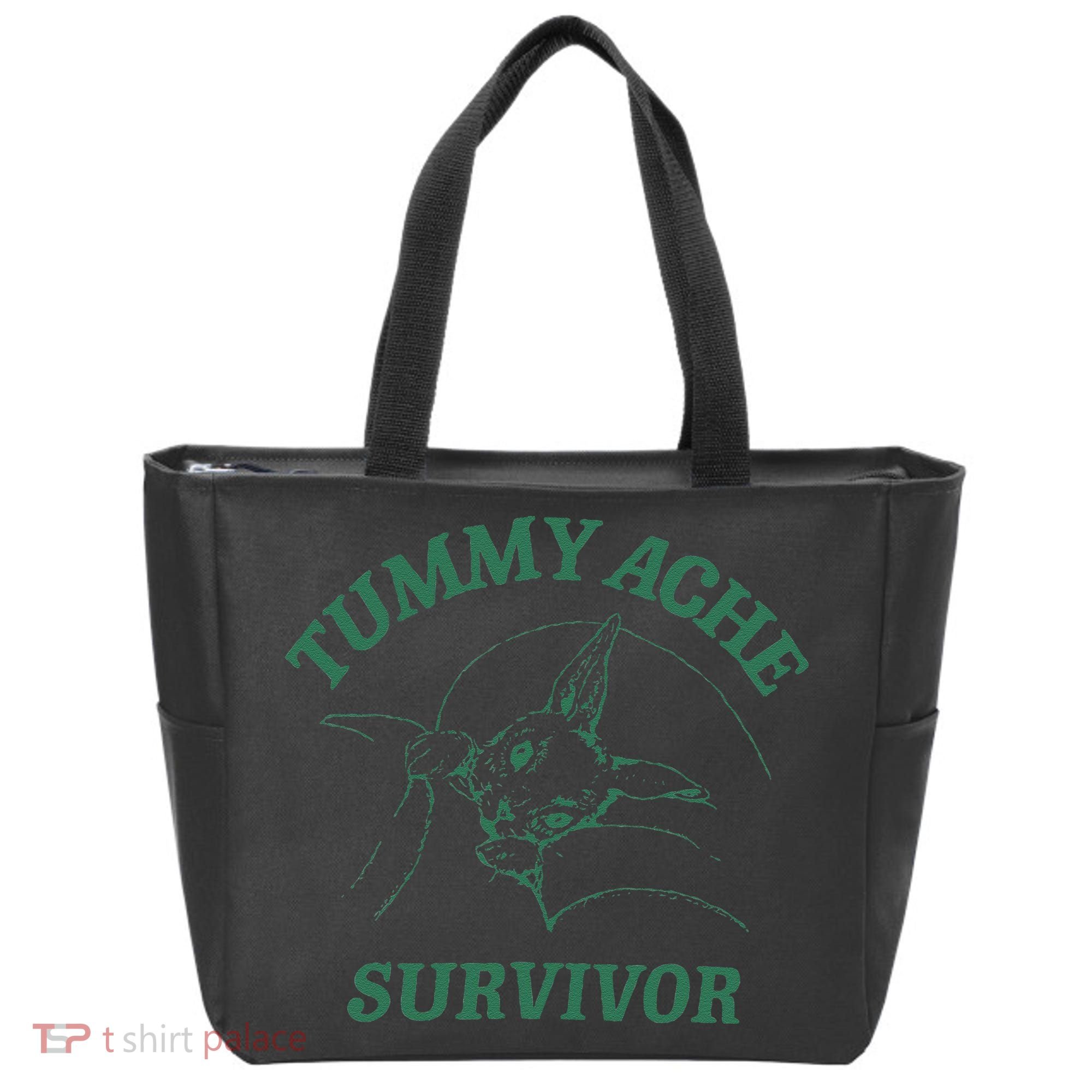 Tummy Ache Survivor Funny Rabbit Meme Bunny Lover Tote Bag