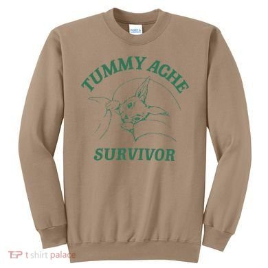 Tummy Ache Survivor Funny Rabbit Meme Bunny Lover Sweatshirt
