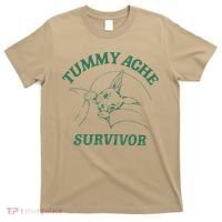 Tummy Ache Survivor Funny Rabbit Meme Bunny Lover T-Shirt thumb 0