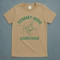 Tummy Ache Survivor Funny Rabbit Meme Bunny Lover T-Shirt thumb 5