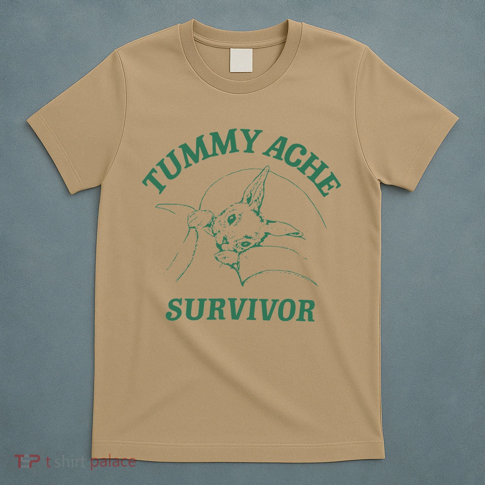 Tummy Ache Survivor Funny Rabbit Meme Bunny Lover T-Shirt