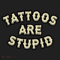 Tattoos Are Stupid Golf Towel thumb 3