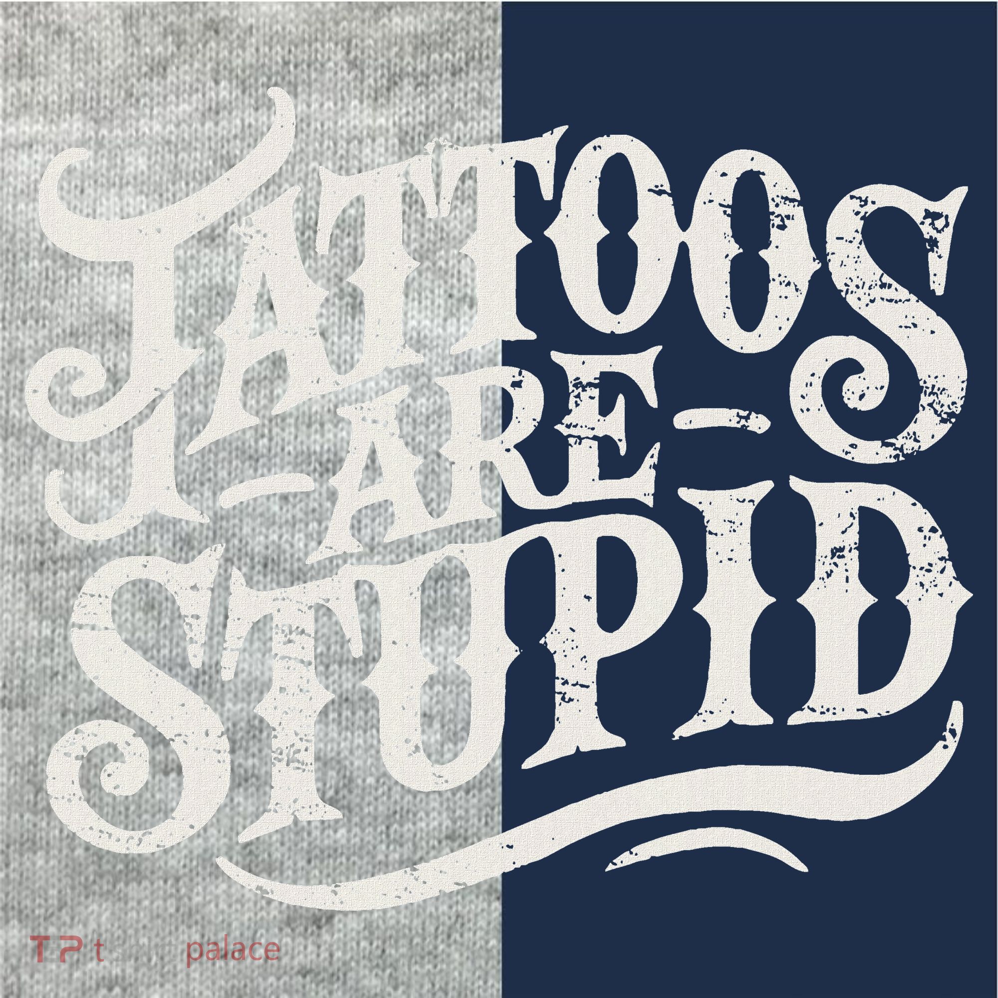 Tattoos Are Stupid. Funny Tattoo Artist Humor Kids Colorblock Raglan Jersey