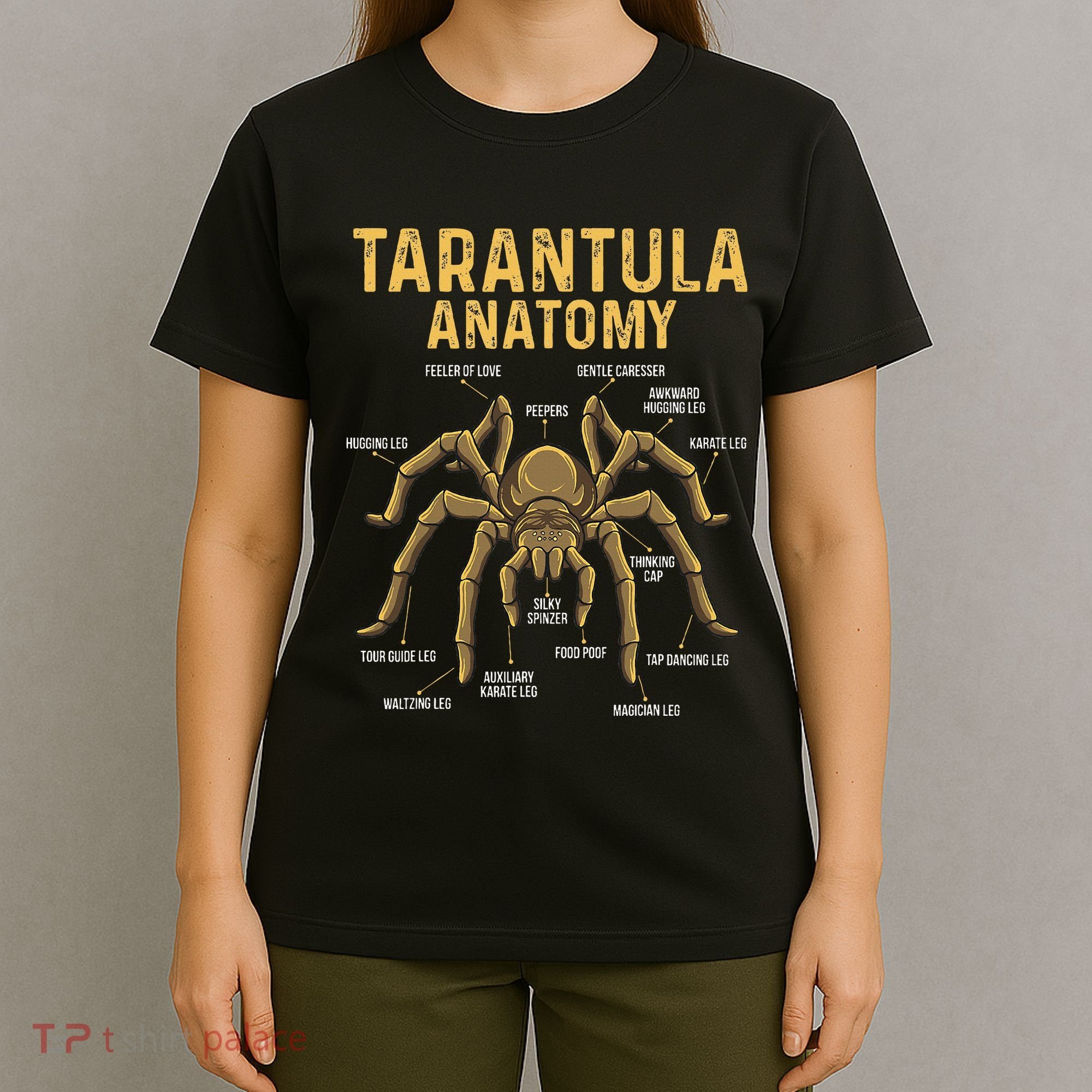 Tarantula Anatomy Spider Arthropod Arachnid Arachnophile T-Shirt