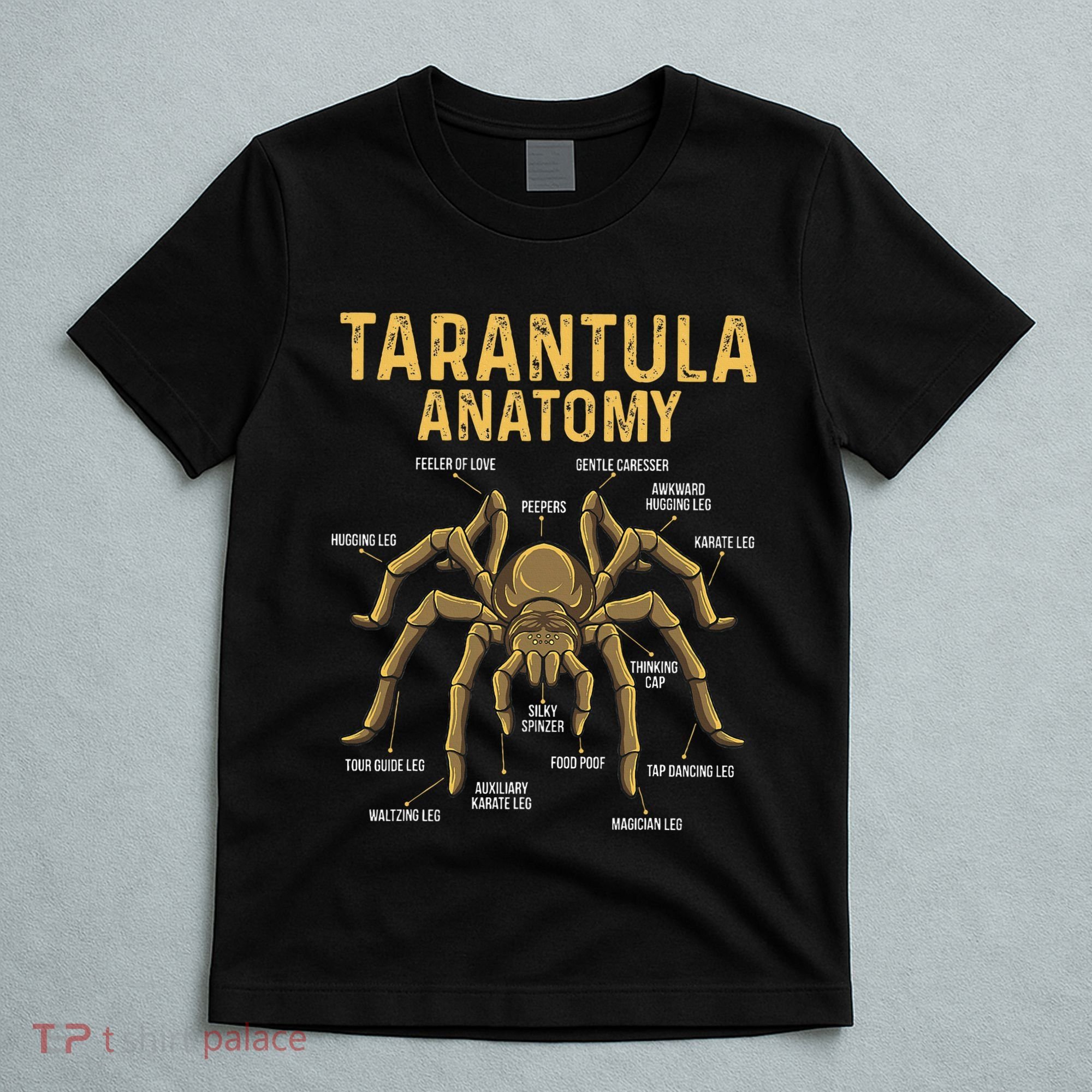 Tarantula Anatomy Spider Arthropod Arachnid Arachnophile T-Shirt