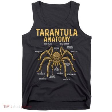 Tarantula Anatomy Spider Arthropod Arachnid Arachnophile Tank Top