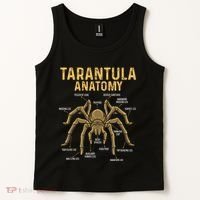 Tarantula Anatomy Spider Arthropod Arachnid Arachnophile Tank Top thumb 2