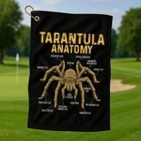 Tarantula Anatomy Spider Arthropod Arachnid Arachnophile Golf Towel thumb 1