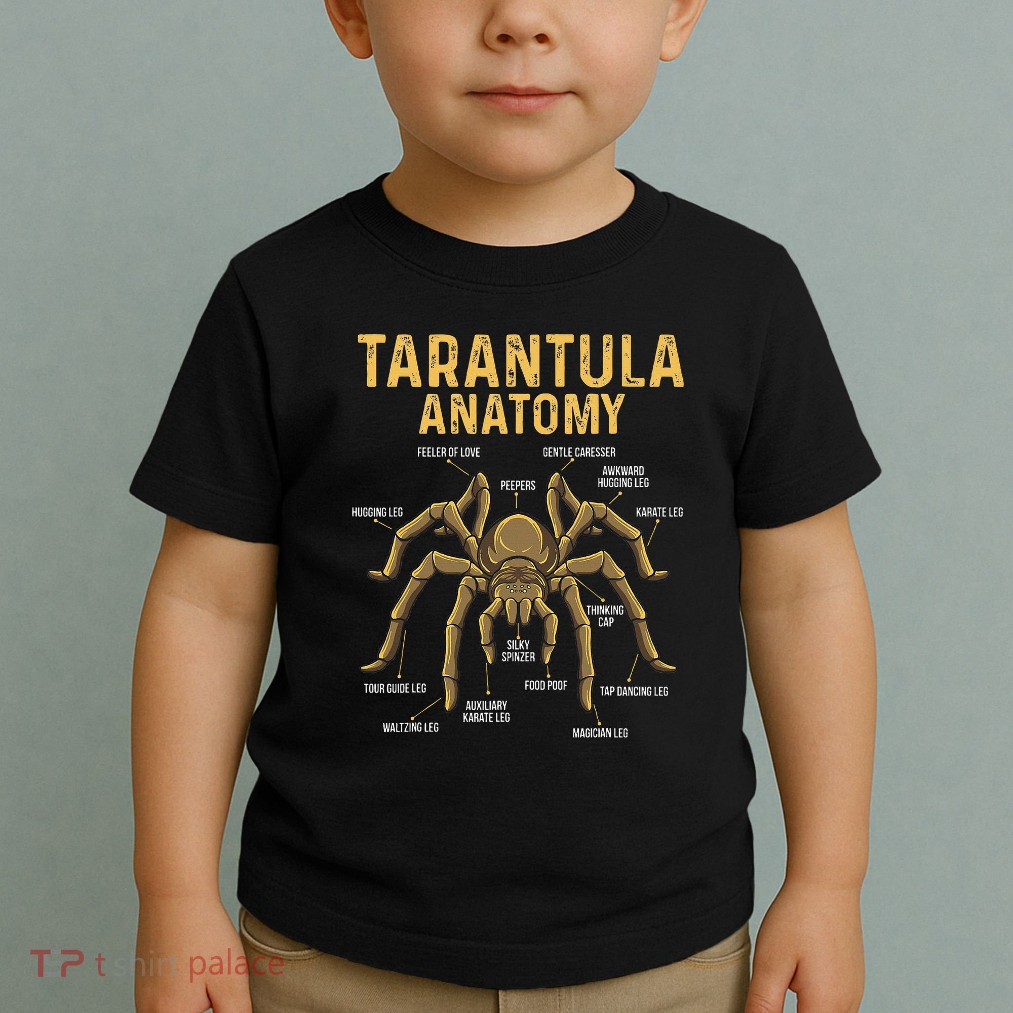 Tarantula Anatomy Spider Arthropod Arachnid Arachnophile Toddler T-Shirt