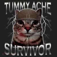 Tummy Ache Survivor Cat Meme Funny Saying Animals Golf Towel thumb 3