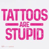 Tattoos Are Stupid Sarcastic Women's Hoodie thumb 2