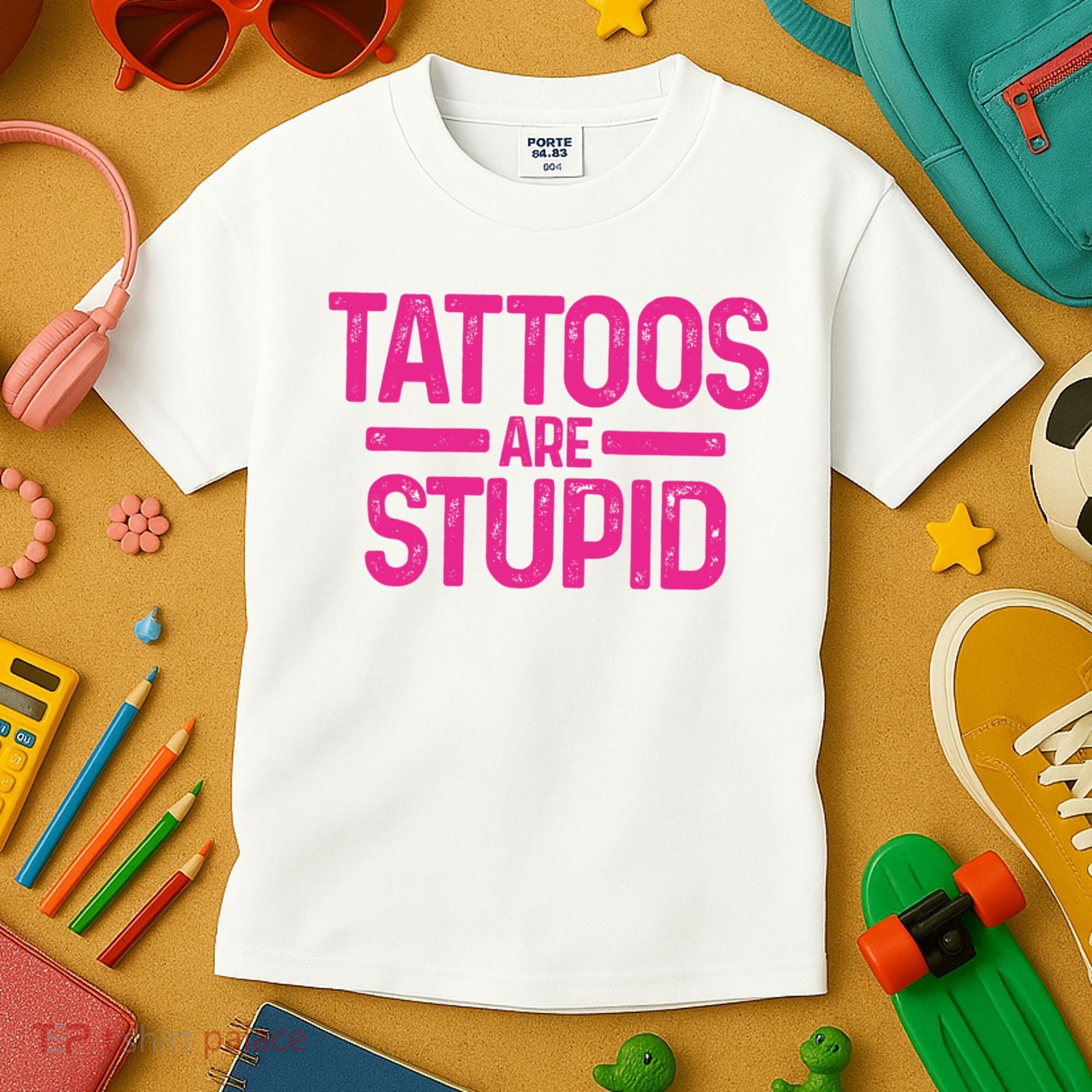 Tattoos Are Stupid Sarcastic Kids T-Shirt