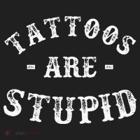 Tattoos Are Stupid Funny Sarcastic Ink Addict Tattoo Beanie thumb 2