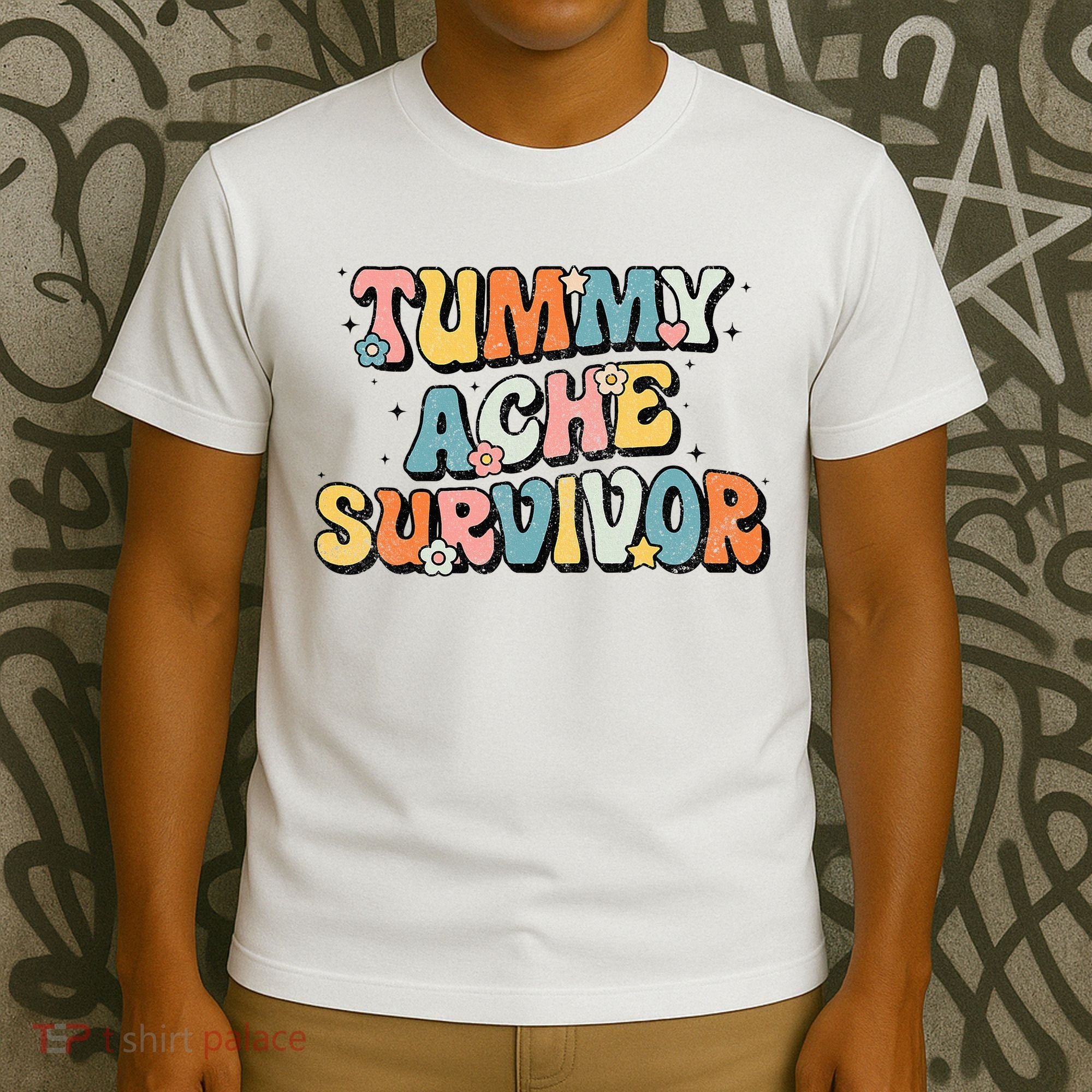 Tummy Ache Survivor Stomach Ache Vintage T-Shirt