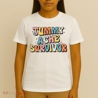 Tummy Ache Survivor Stomach Ache Vintage T-Shirt thumb 4