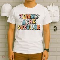 Tummy Ache Survivor Stomach Ache Vintage T-Shirt thumb 6