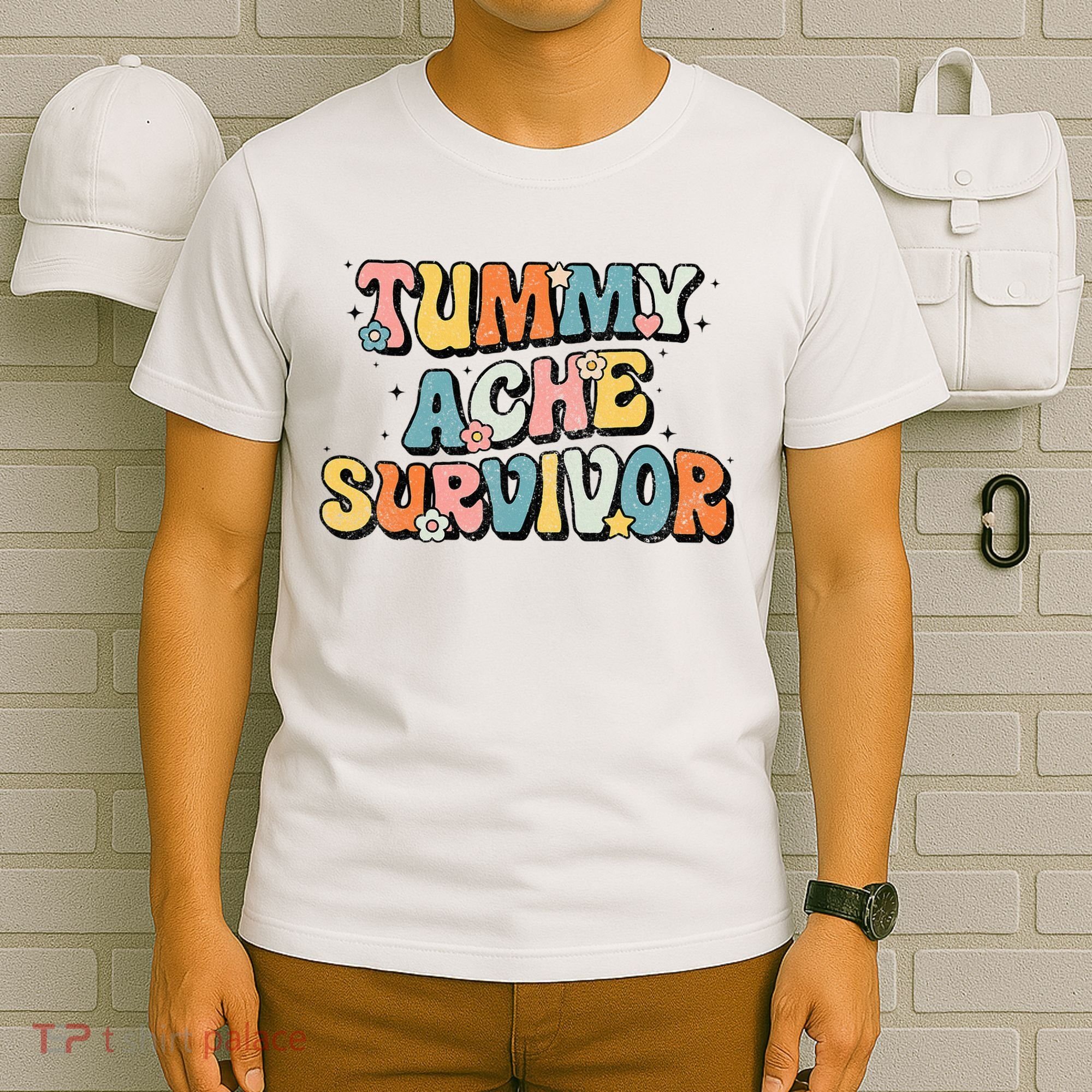 Tummy Ache Survivor Stomach Ache Vintage T-Shirt