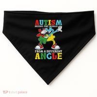 Teacher Autism Seeing The World From A Different Angle USA-Made Doggie Bandana thumb 0