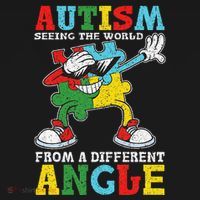 Teacher Autism Seeing The World From A Different Angle Apron thumb 3